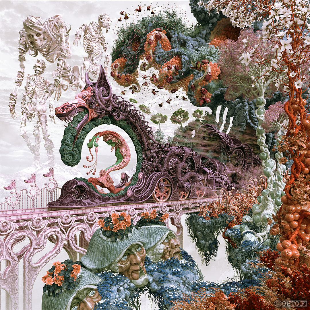 Tutankhamun's Funerary Dream, a 3D-illustration of a locomotive related dream, insipired by Mika Waltari's novel the Egyptian and made with 3ds Max.