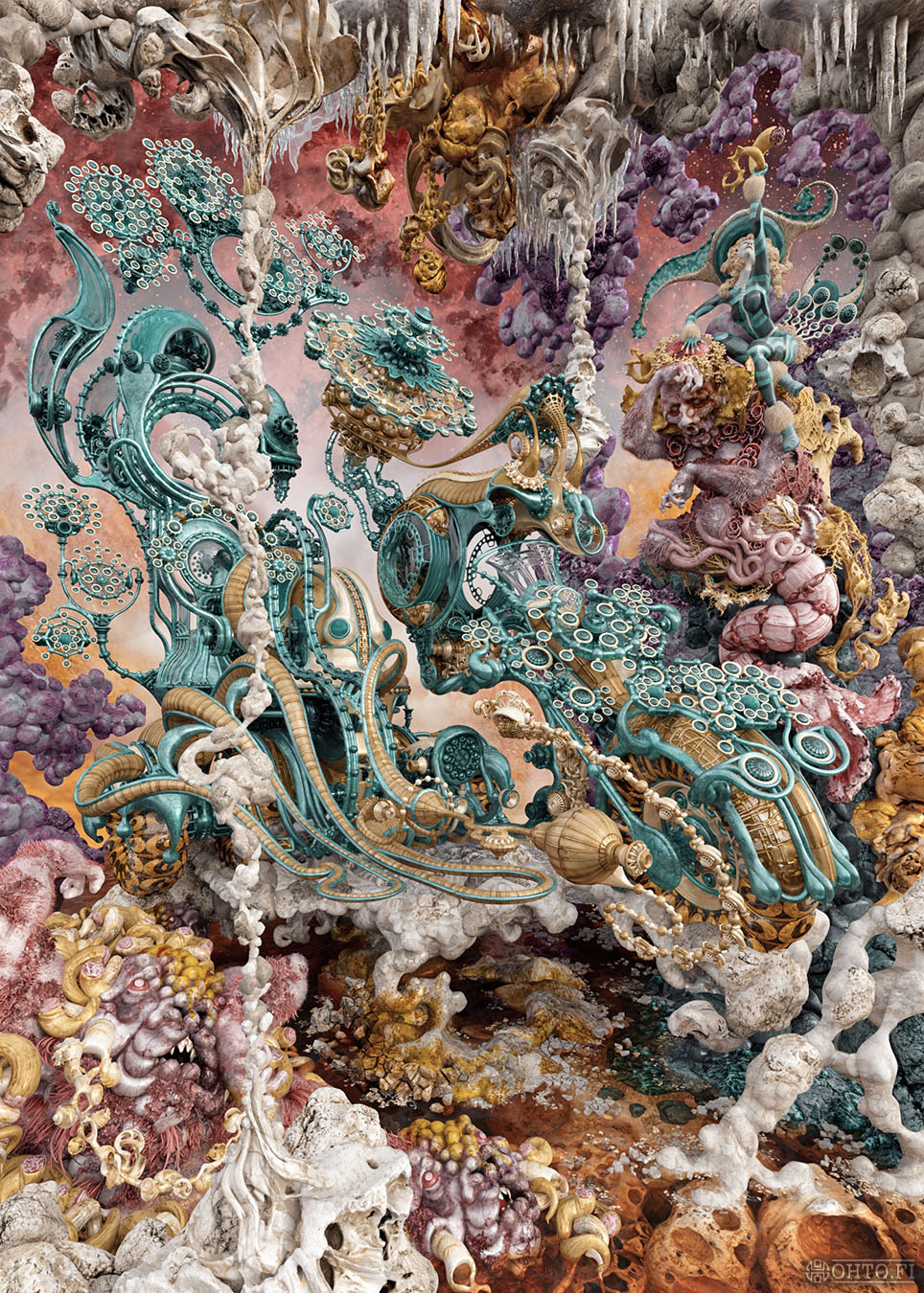 Dehorning of the Arctic Ocean, a 3D-illustration about arctic expeditions, made with 3ds Max and ZBrush.