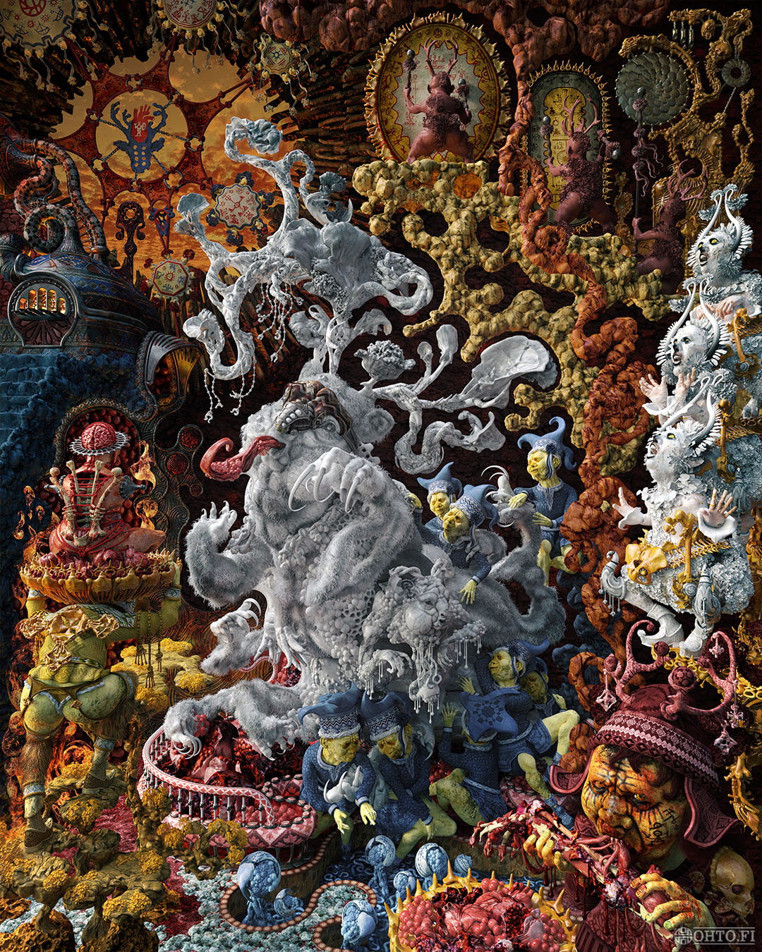 The Pale Queen's Court, a 3D-illustration about the darker side of Finnish Lapland, made with 3ds Max and ZBrush.